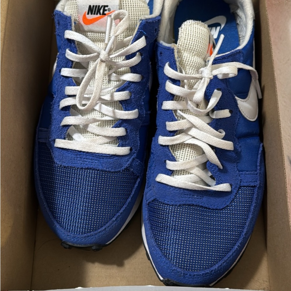 Nike White and Blue Athletic Shoes